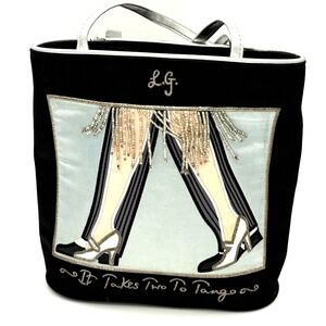 Lulu Guinness "It Takes Two to Tango" satin and bead bag